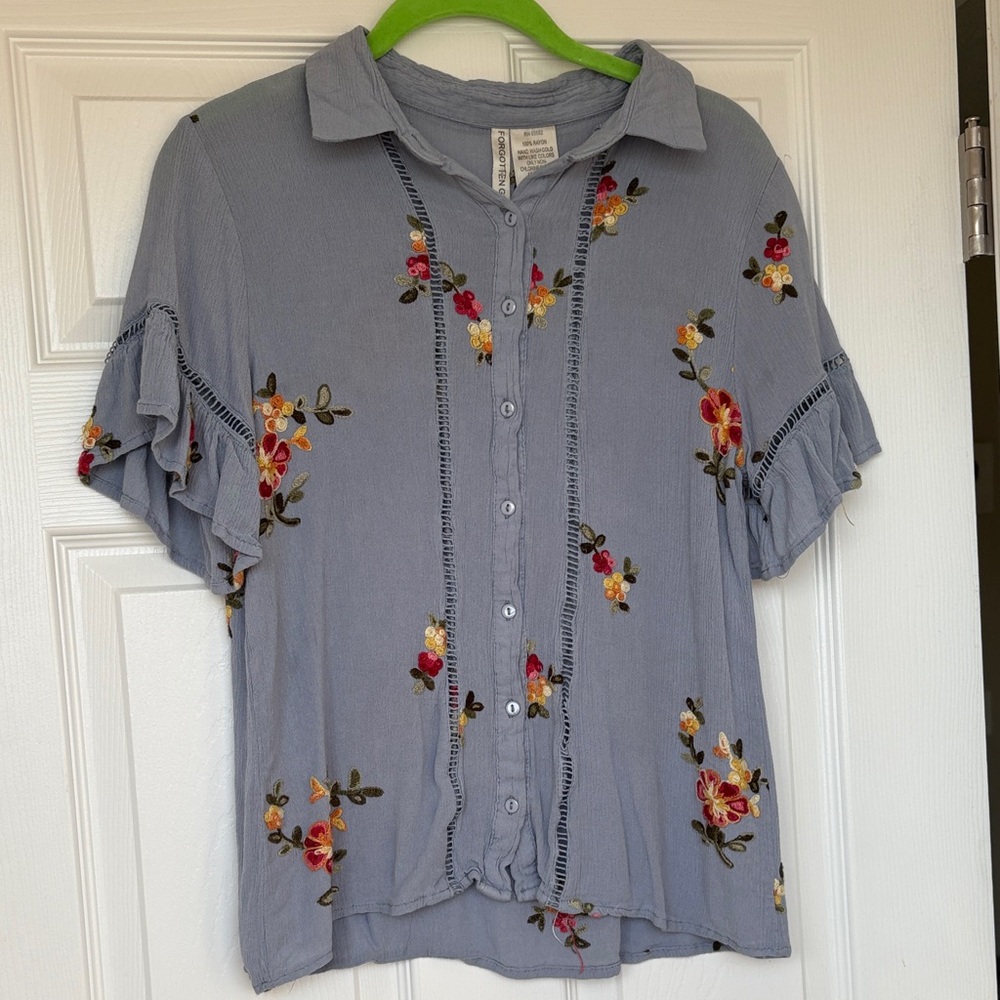 Forgotten Grace Floral Embroidered Women's Top